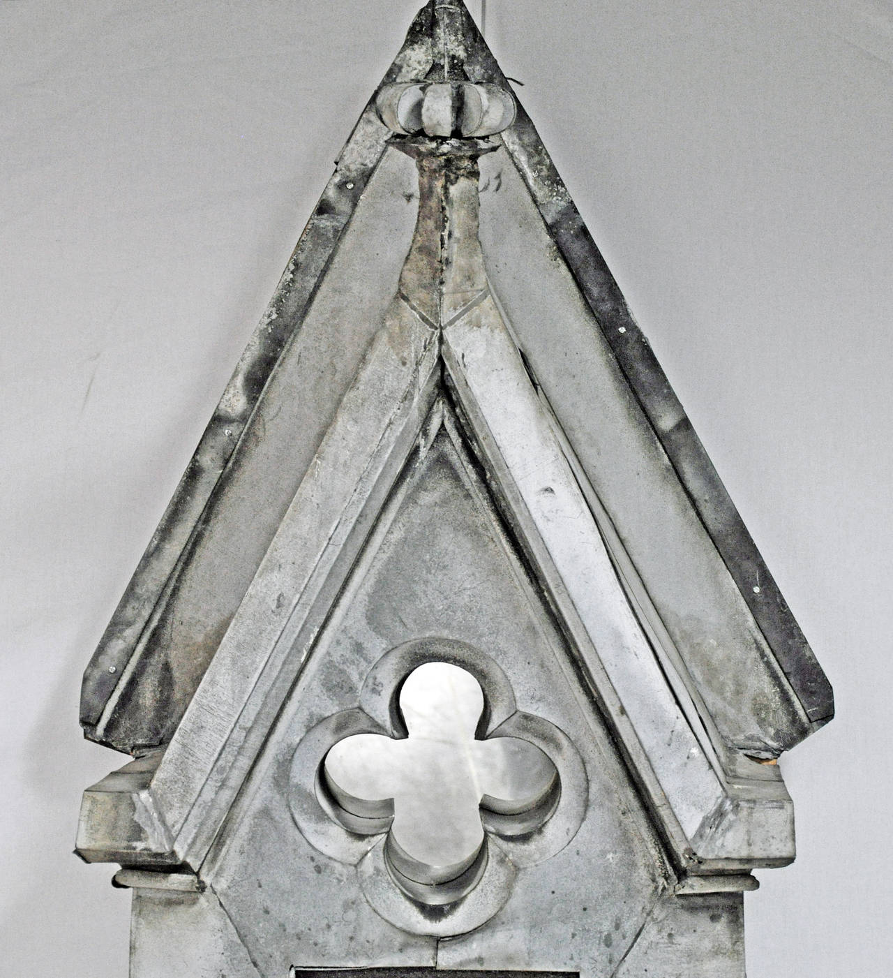 Gothic Early 19th Century French Zinc Dormer Window Converted to Mirror For Sale