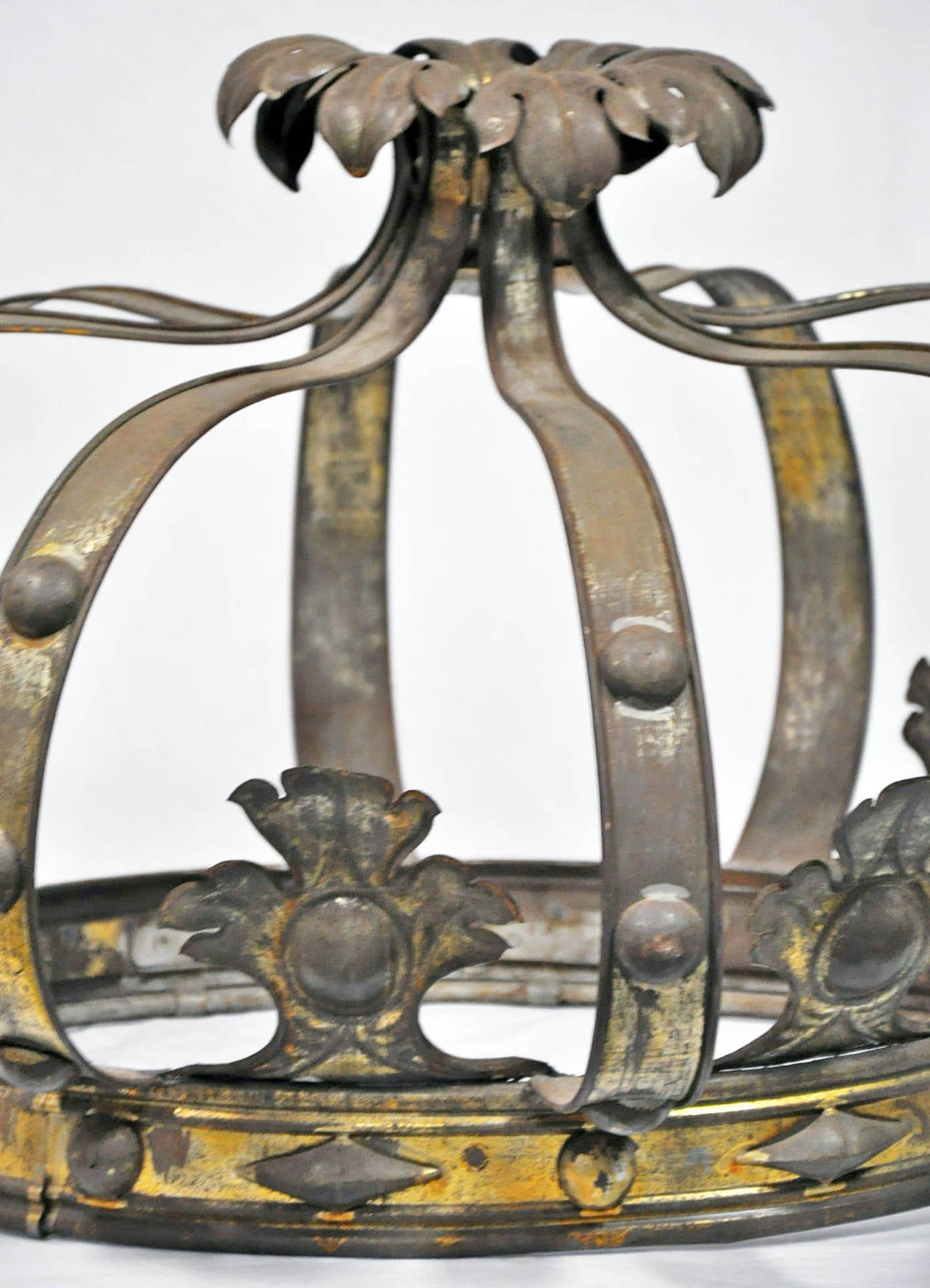 Oversized French Antique Tole Crown