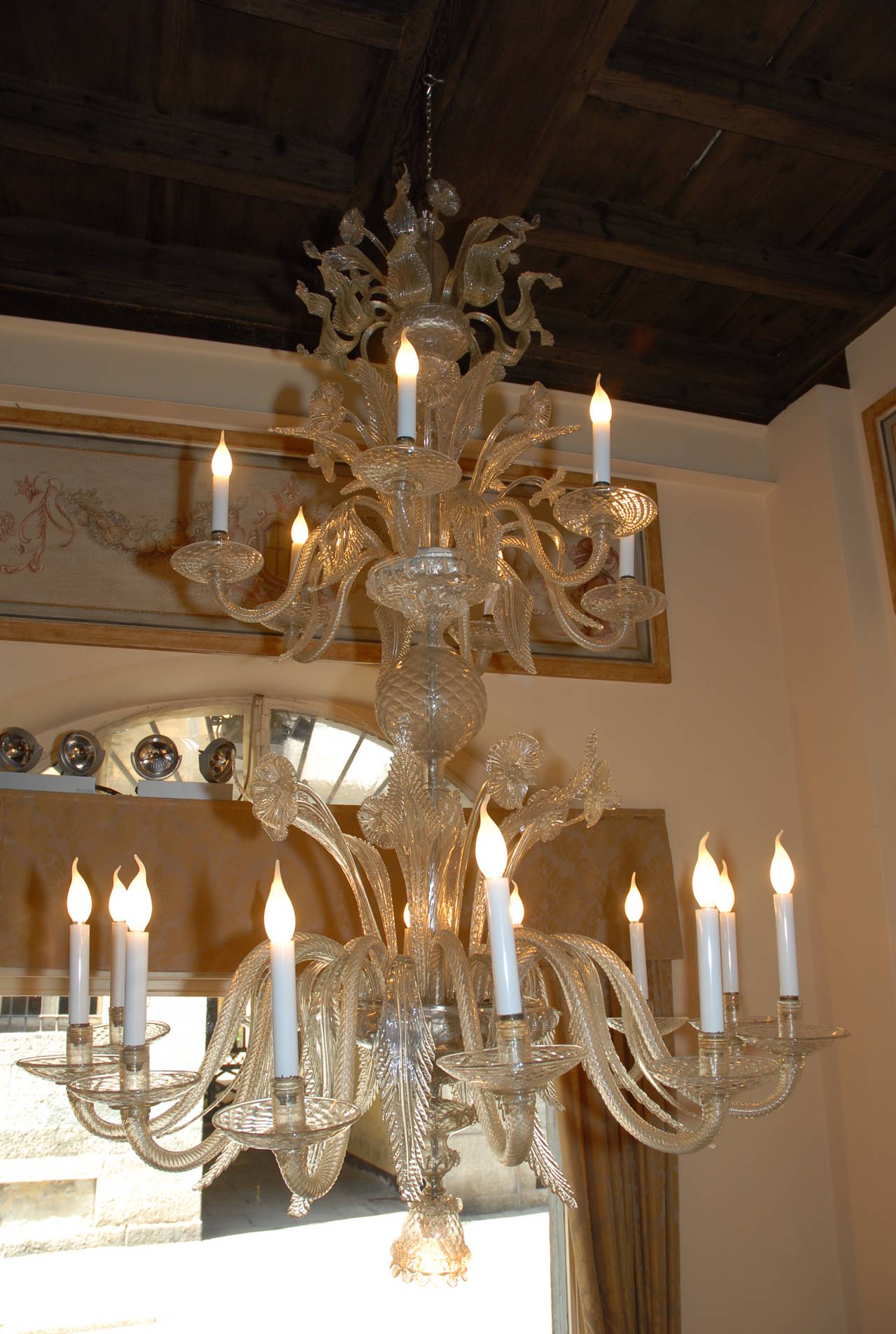 Antique Murano Glass Chandelier