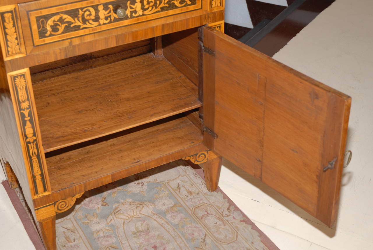 Inlaid Commode with a Companion Side Cabinet in the Manner of Maggiolini For Sale 3