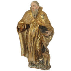 Saint Anthony abbot sculpture 17th century