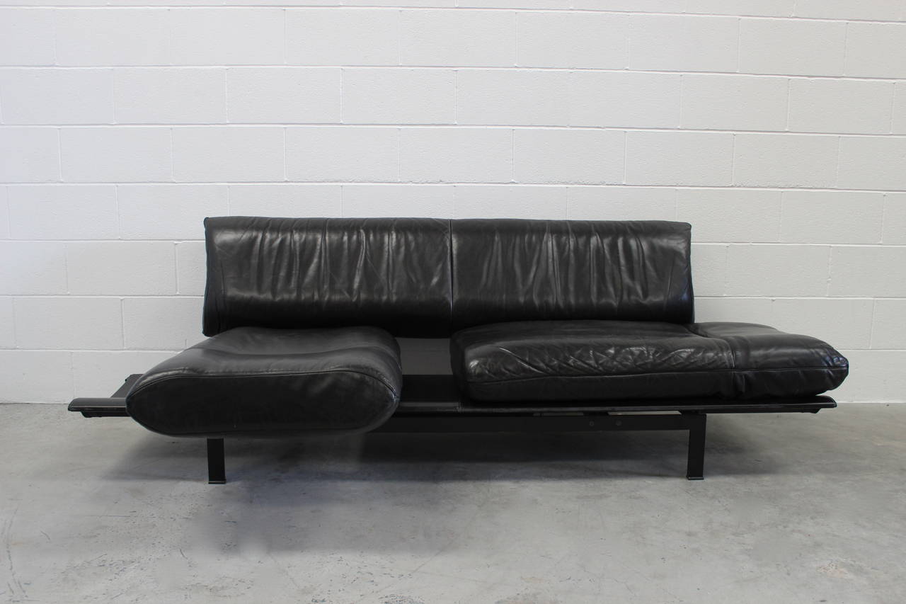 De Sede "DS-140" Large Sofa Or Chaise With Tables In Black De Sede "DS-140" Large Sofa Or Chaise With Tables In Black