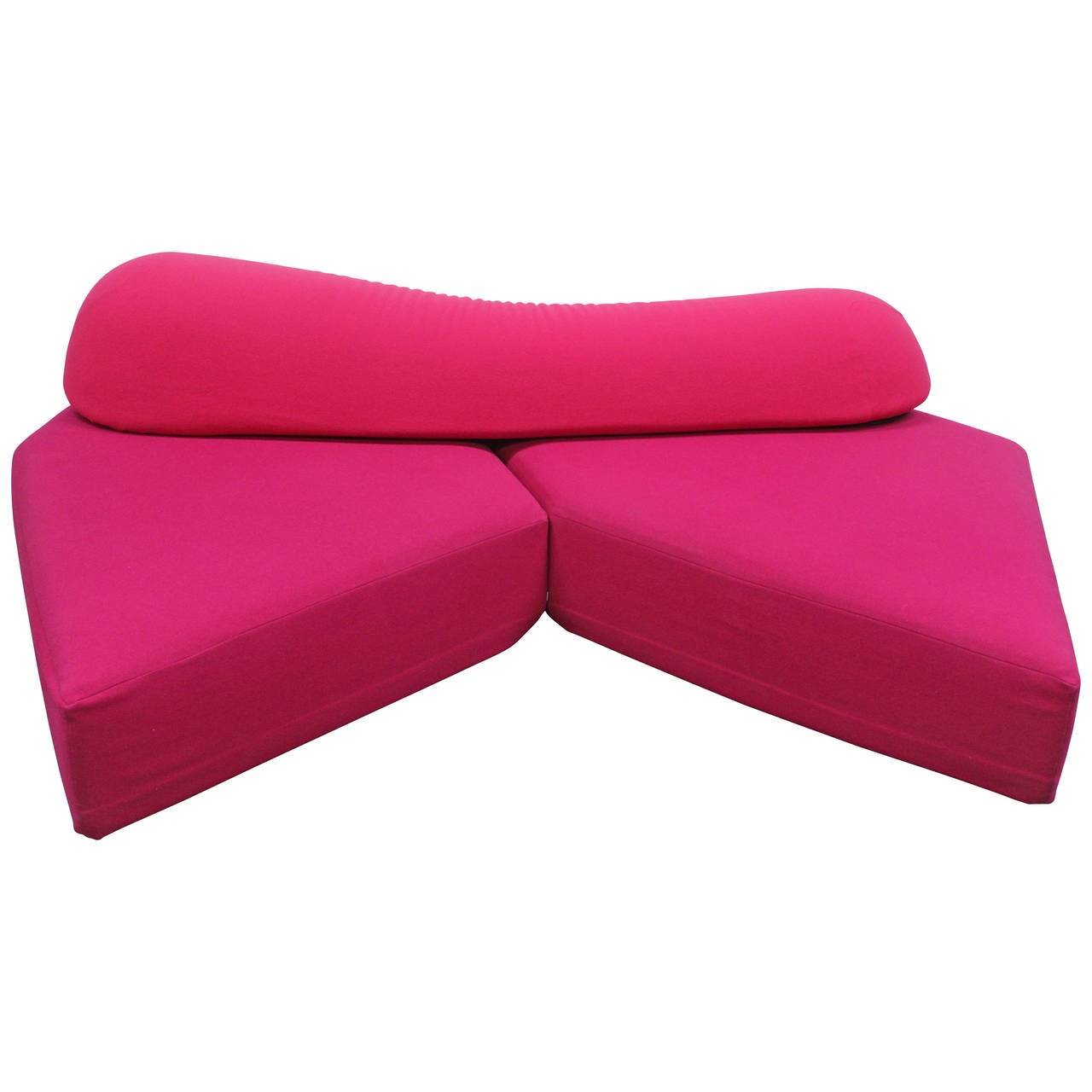 Edra "On The Rocks" Sectional Sofa in Pink and Red Kvadrat by Francesco