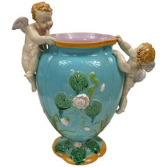 Vase majolique Minton