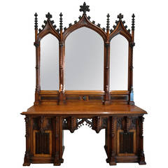 Antique Gothic Revival Sideboard