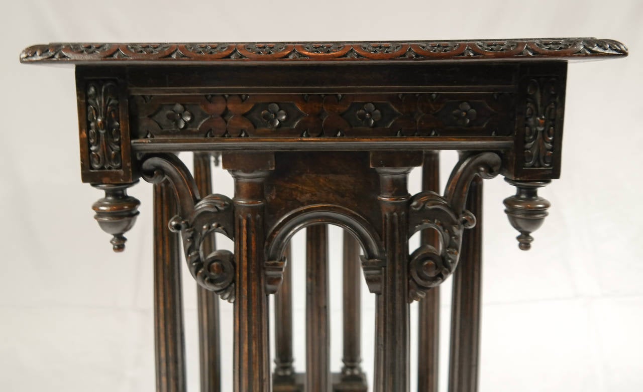 Carved Late 19th Century Mahogany Greek Revival Table