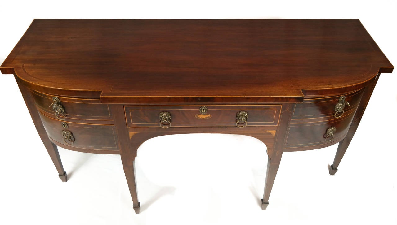 English Mahogany Sheraton Style Sideboard