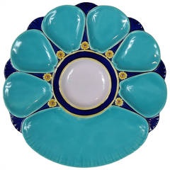 Minton Majolica Oyster Plate 7