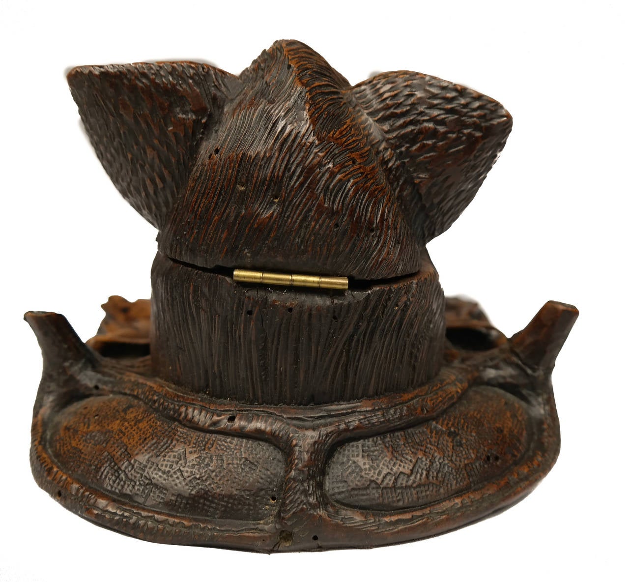 18th Century Black Forest Boar's Head Inkwell In Good Condition In Banner Elk, NC