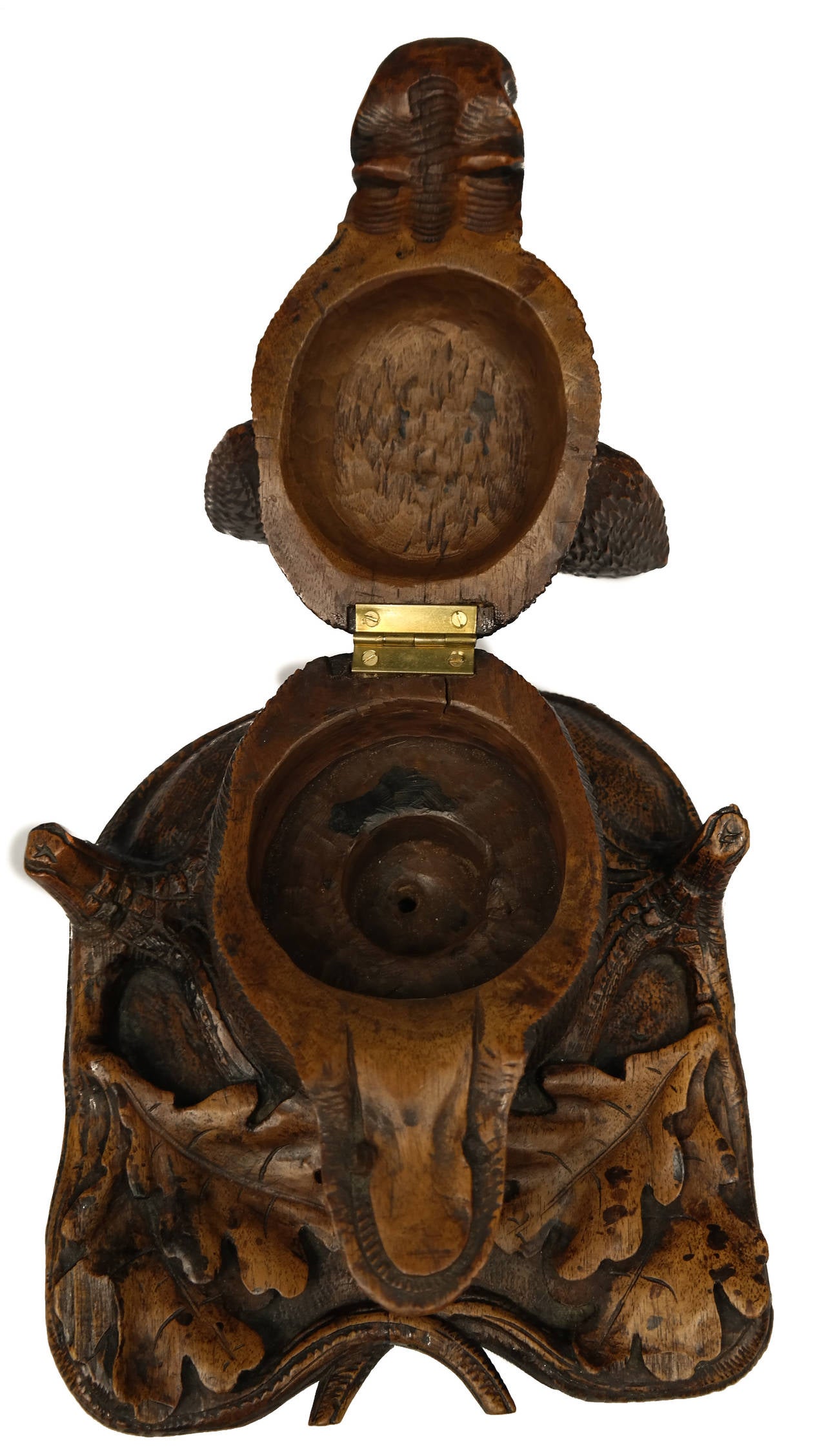 18th Century Black Forest Boar's Head Inkwell 1