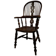 Antique 19th Century Yew and Elm Windsor Chair