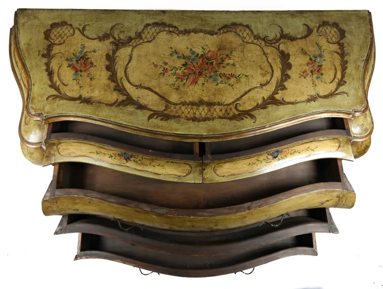 painted bombe chests