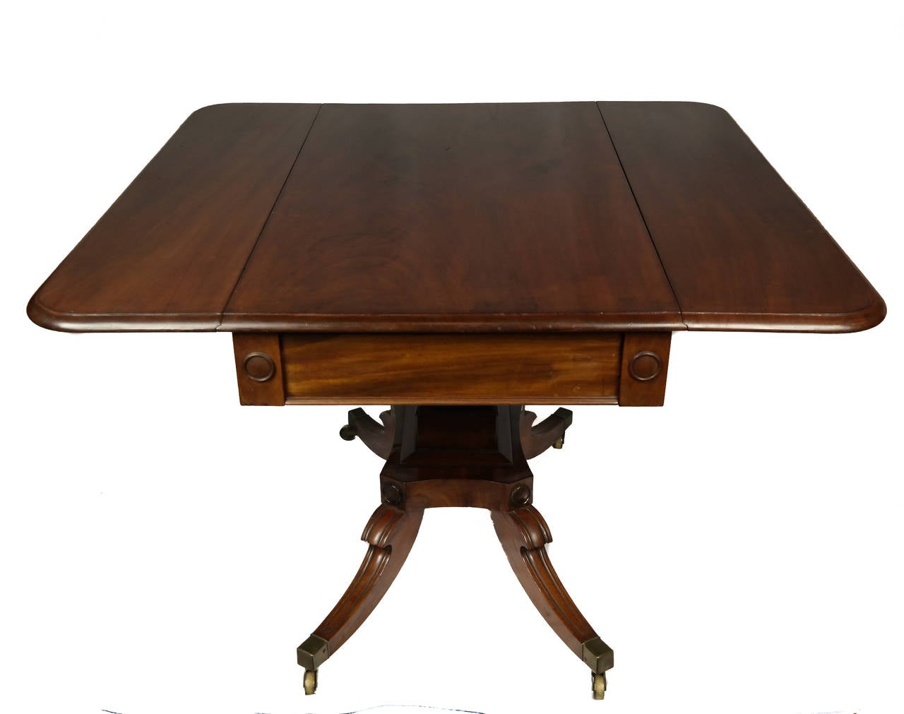 antique drop leaf pedestal table