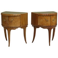 Italian Bird's Eye Maple Side Cabinets 3