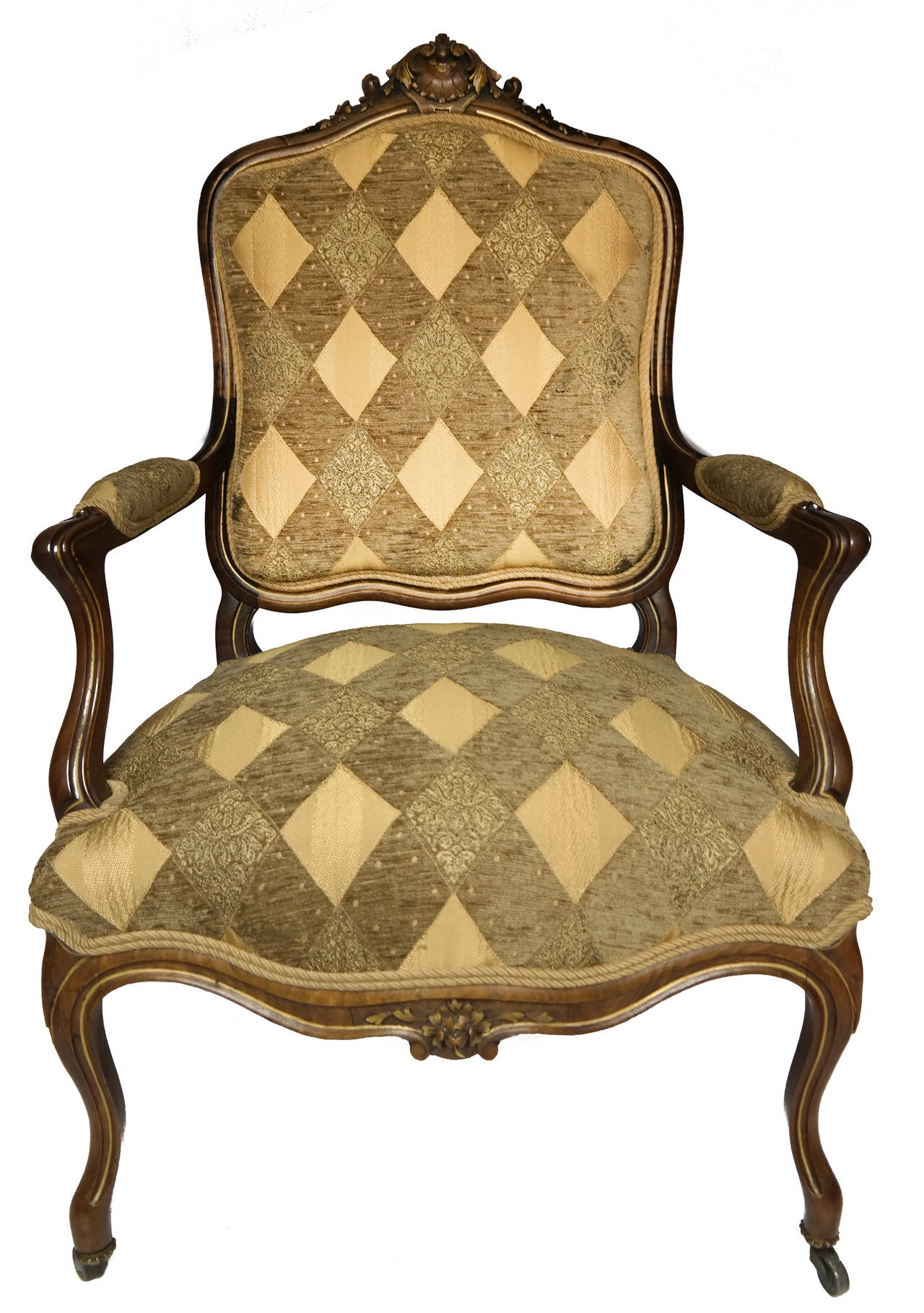 Pair of Italian 19th Century Walnut Chairs