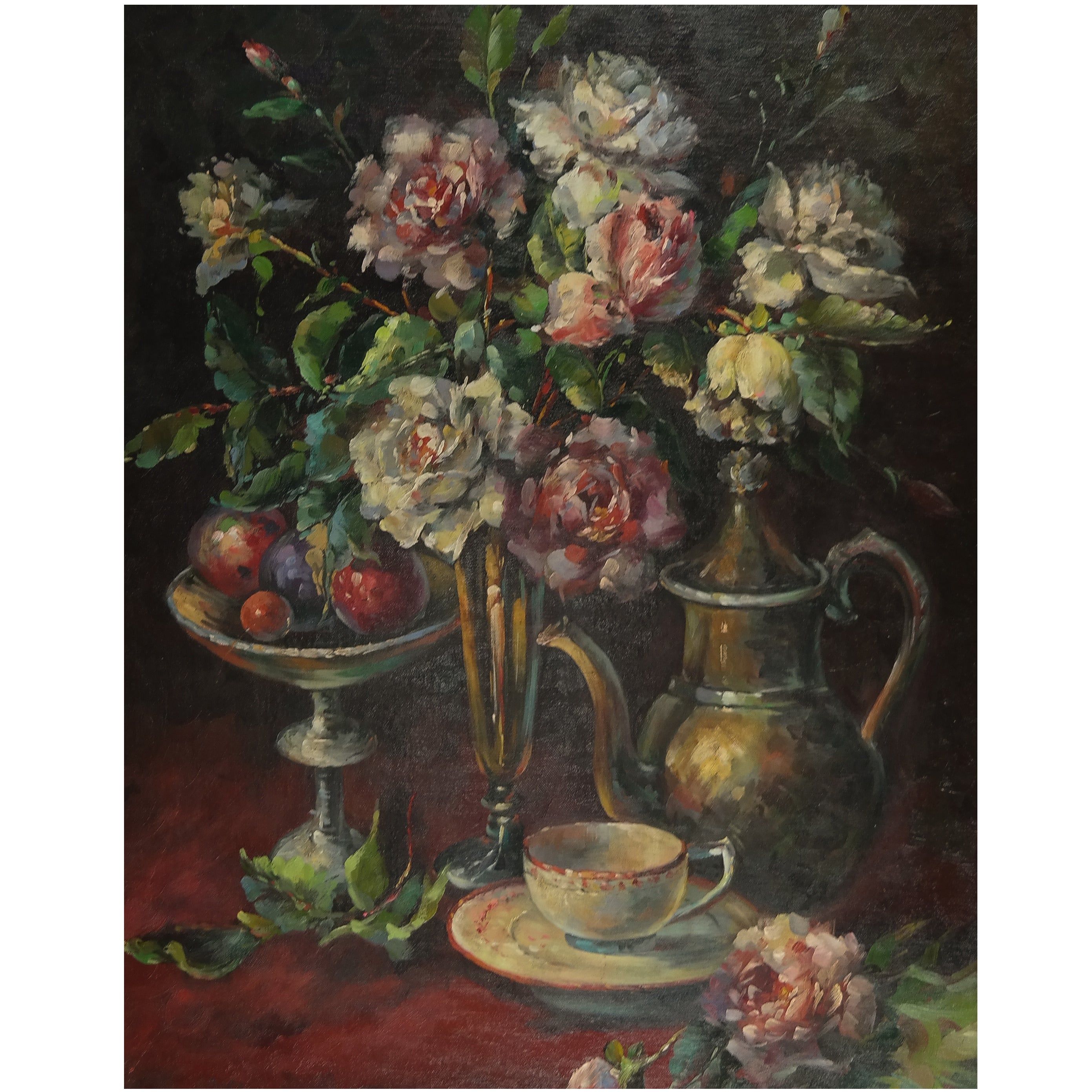Late 19th c. French Still Life, Signed C. Maniere