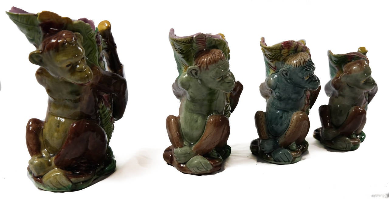 majolica monkey pitcher