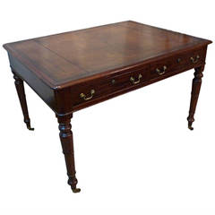 19th Century Mahogany Writing or Partner's Desk