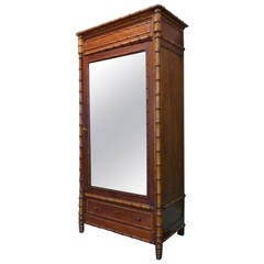 Antique Faux Bamboo Wardrobe