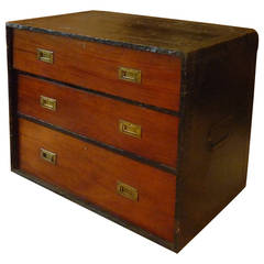 Antique Campaign Packing Case Chest