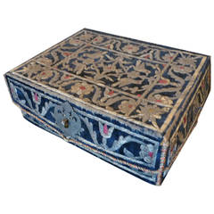 Antique Velvet Ottoman Box