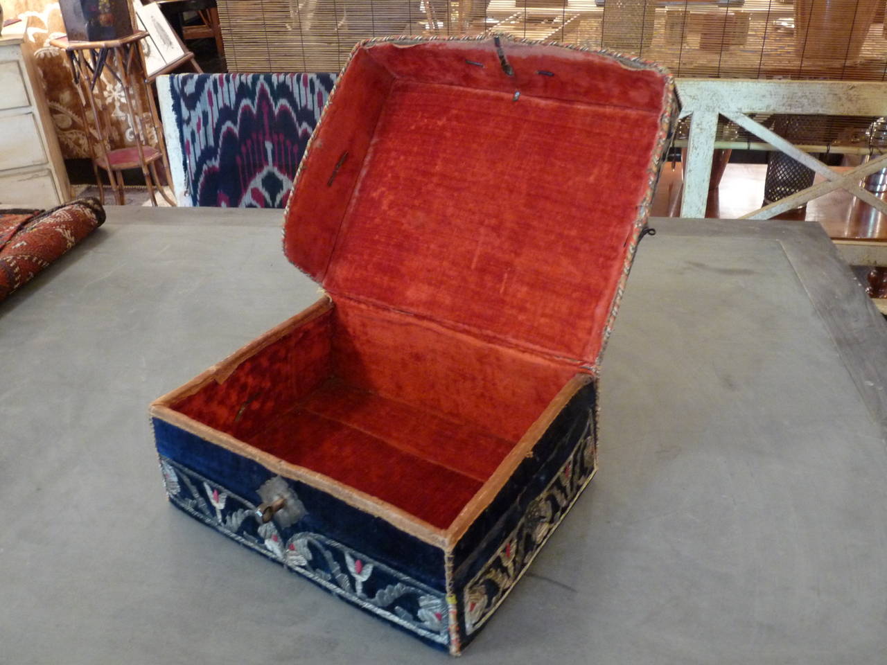 Moorish Velvet Ottoman Box