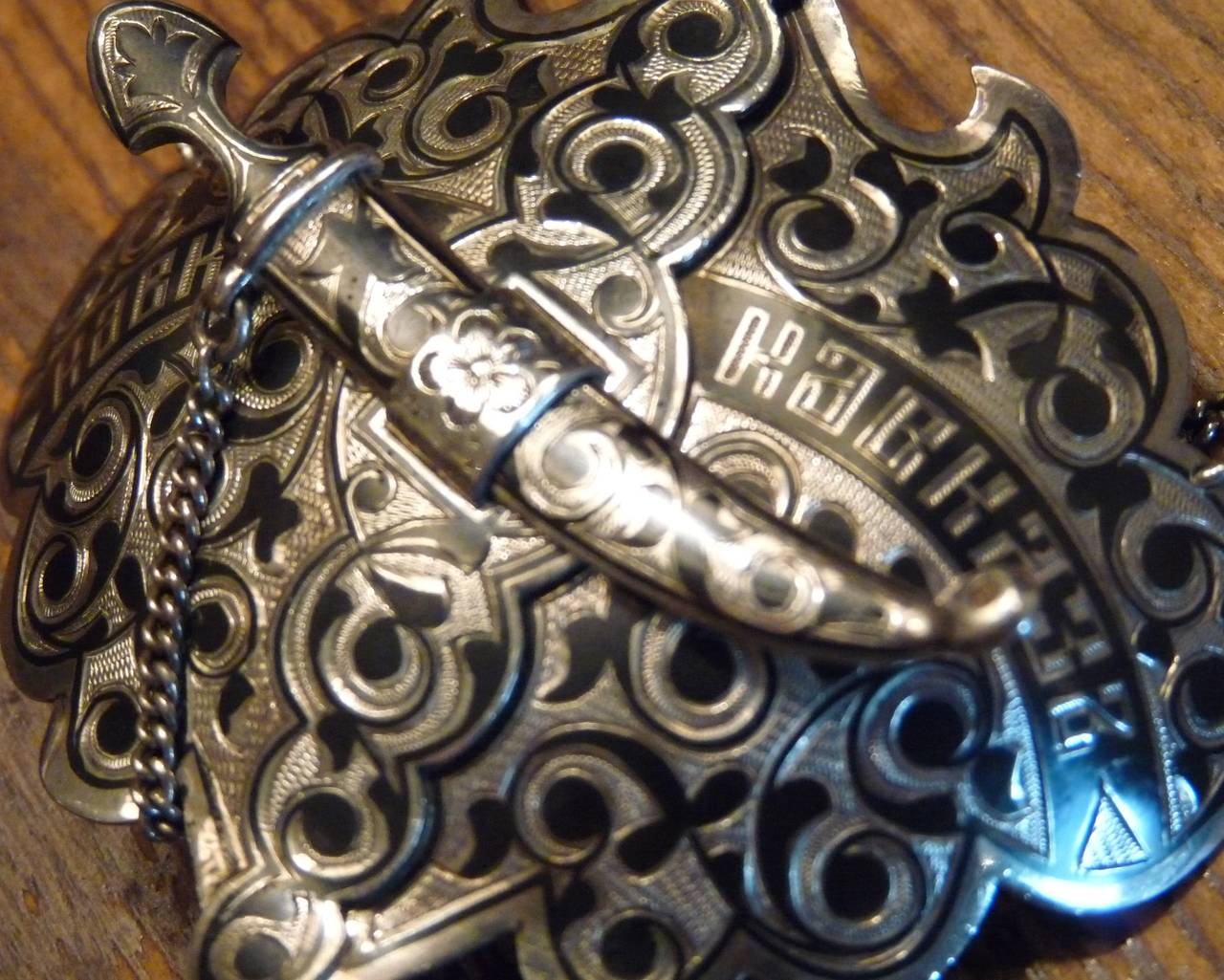20th Century Sterling Silver Russian Cape Buckle For Sale
