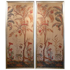 Antique A Pair of 19th Century Palampore Panels