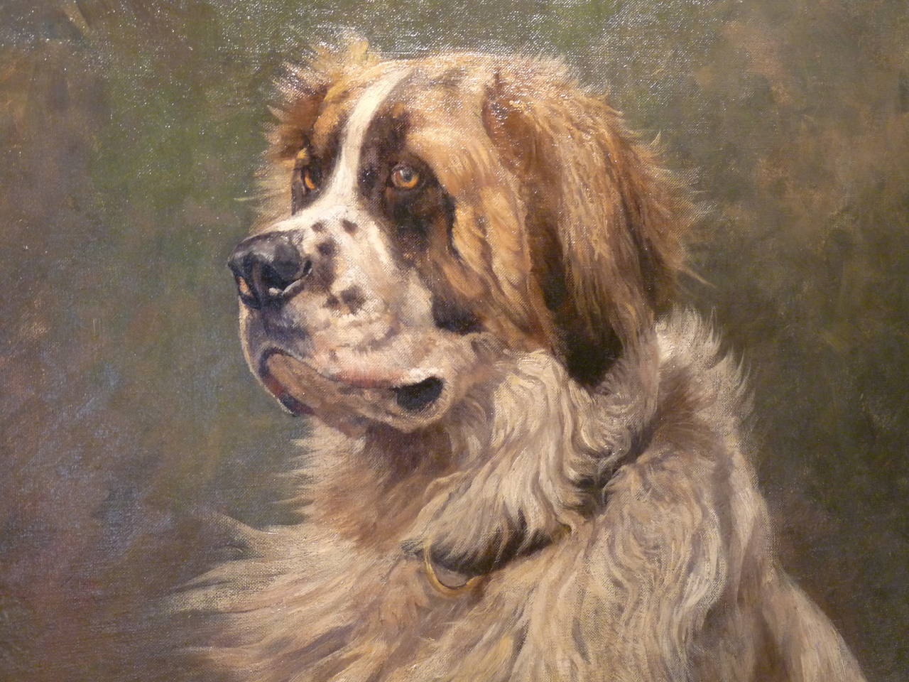 Portrait of Tristan, the Saint Bernard In Good Condition For Sale In Middleburg, VA