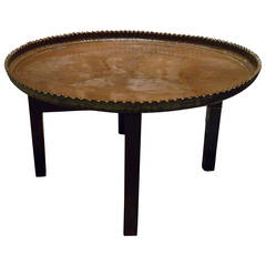 Antique Copper Tray on Base