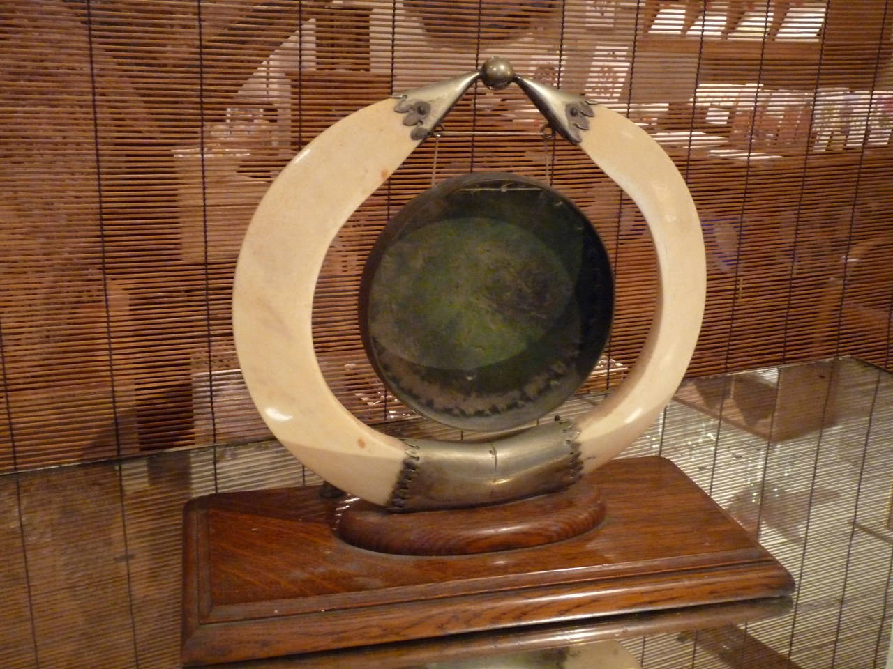 Hippo Tusk Gong In Good Condition In Middleburg, VA