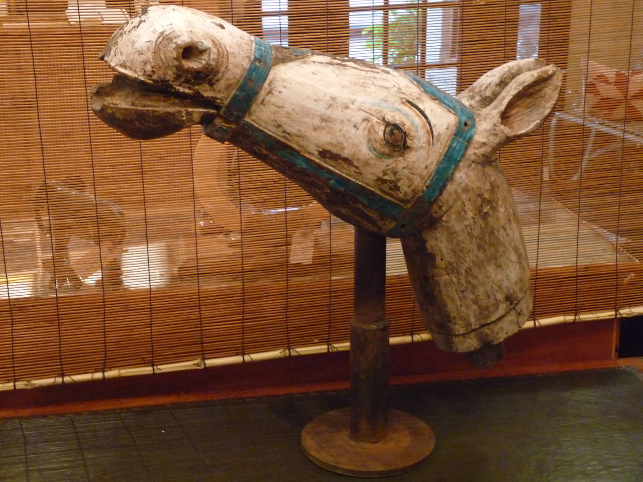 Carousel Horse Head with Iron Base