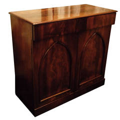 Antique Mahogany Drinks Cabinet with Arched Doors