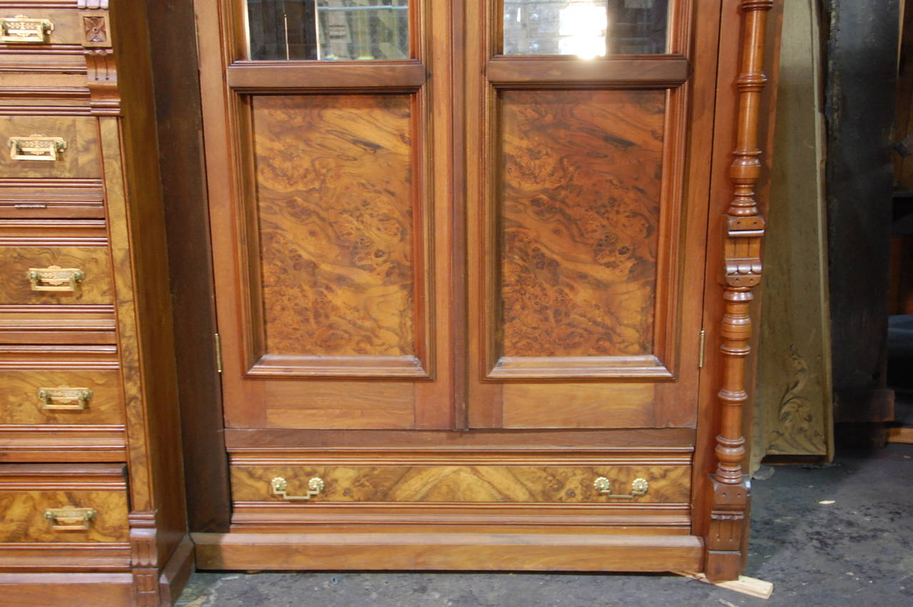 Carved Victorian Bar Cabinet For Sale