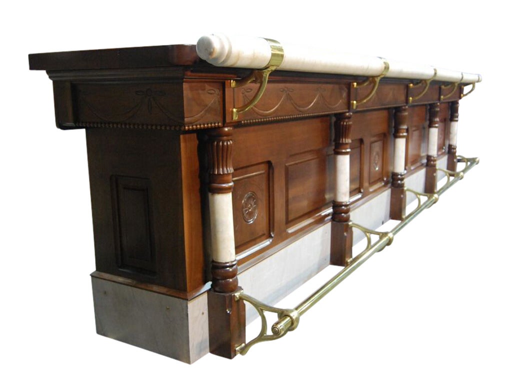Post Civil War Marble Front Bar For Sale