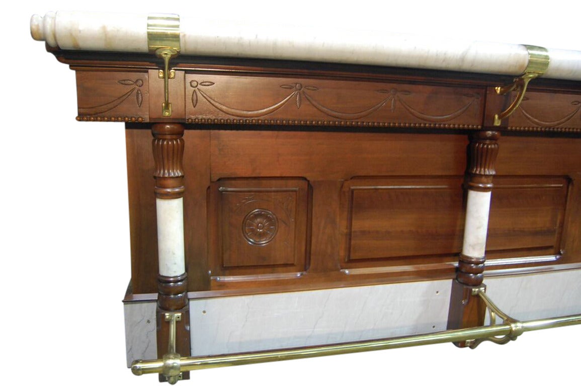 American Post Civil War Marble Front Bar For Sale