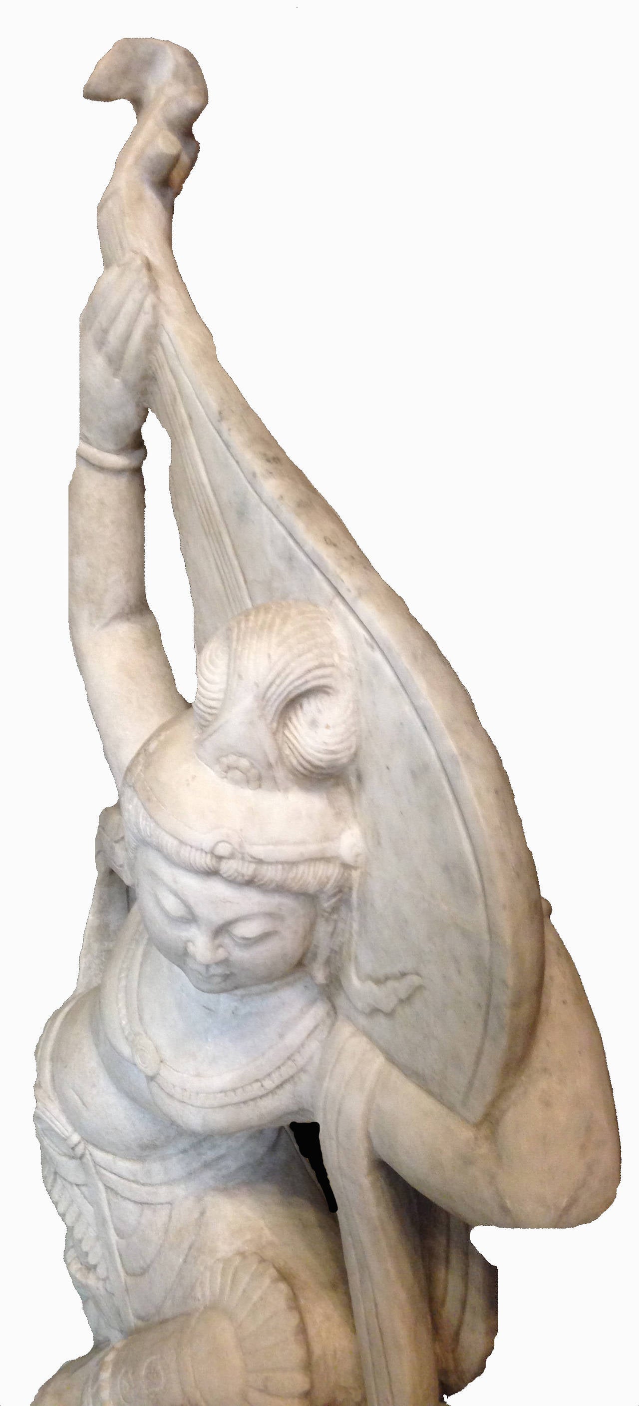 20th Century Stone Garden Statue, Fairy, Marble Sculpture For Sale