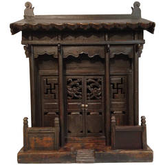 19th Century Chinese Temple Model Antique 19th Century Chinese Temple Model