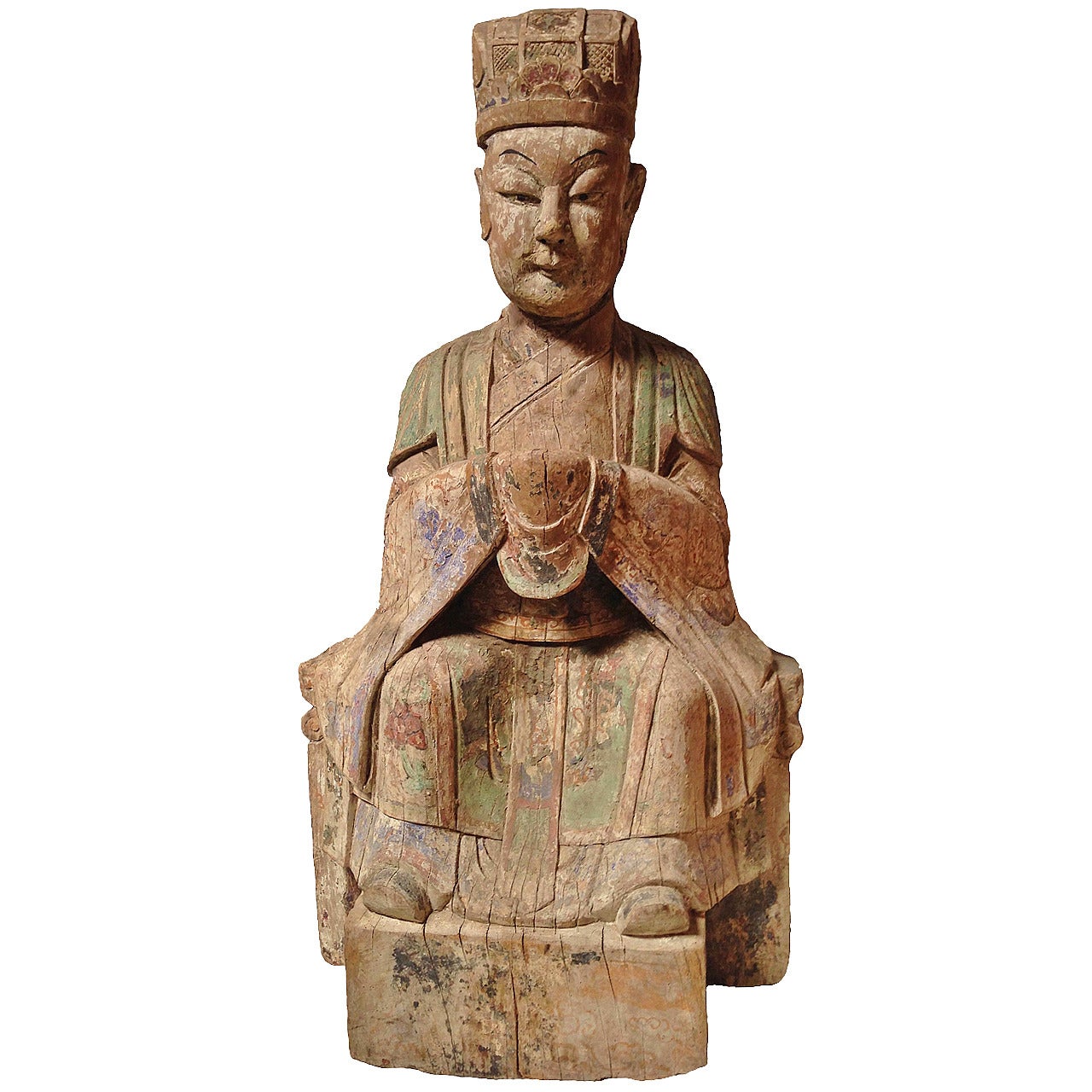 Monumental Statue of a Ming Chinese Imperial Adviser For Sale