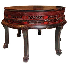 Antique Demilune, Chinese Round Table