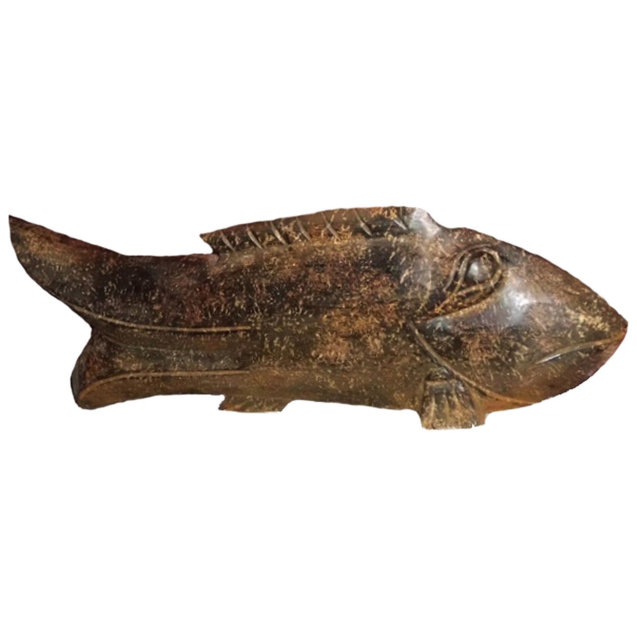 Stone Fish, Giant, Chinese Neolithic Style For Sale