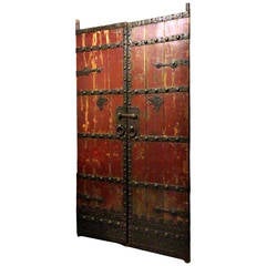 Chinese Antique General's Door Iron-Studded, 19th Century