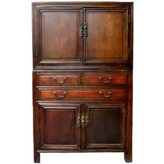 Chinese Antique Ming Style Scholar's Cabinet, 19th Century
