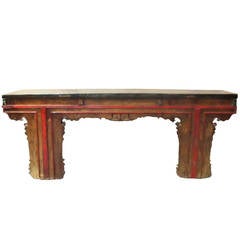 Long Narrow Table, Chinese Antique, Solid