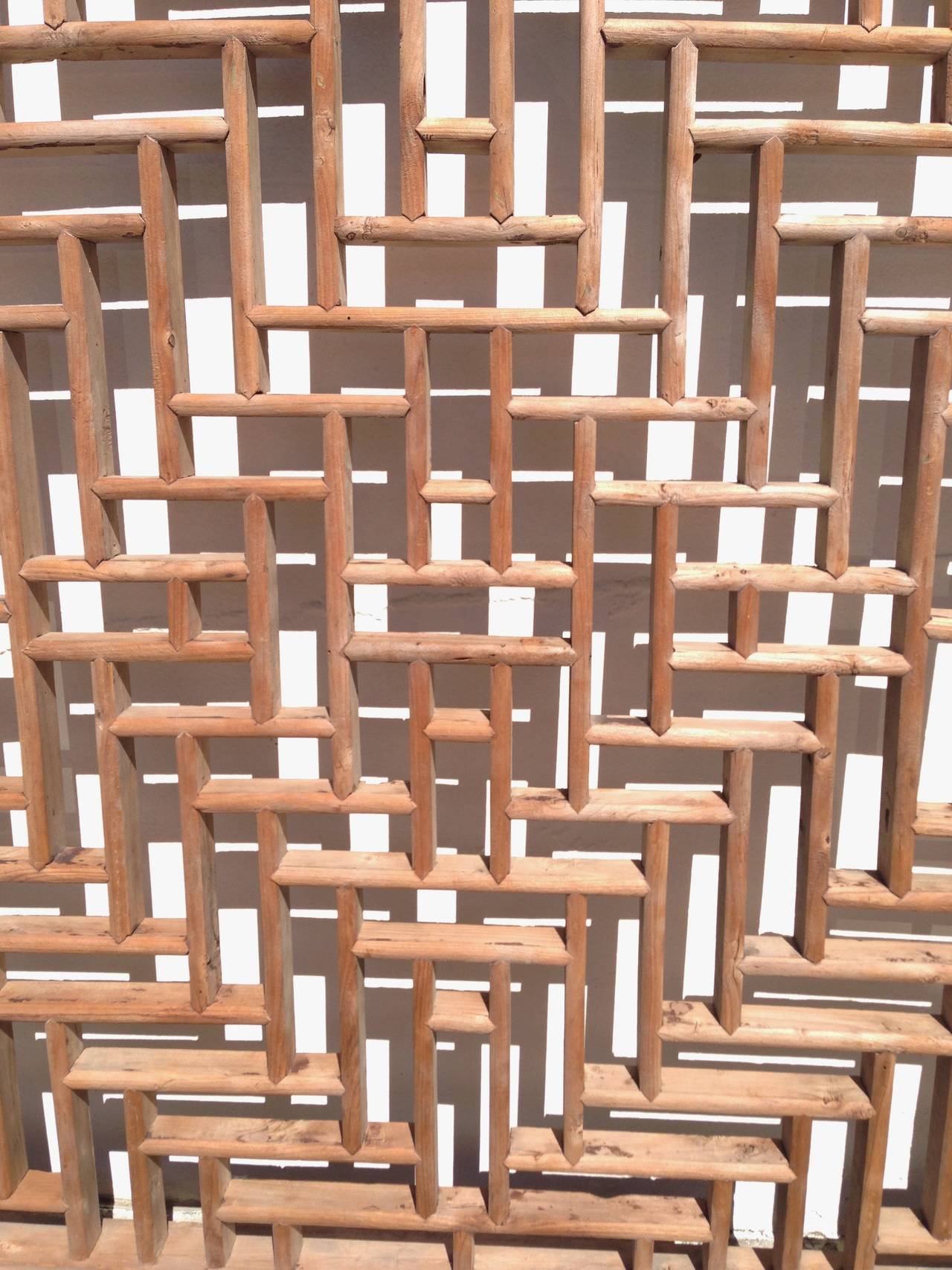 Chinese Antique Diamond Window Screen Panel at 1stDibs