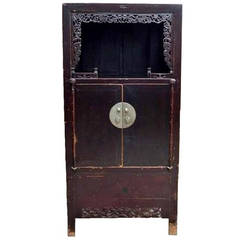 Chinese Antique Scholar's Cabinet or Bookcase, 19th Century