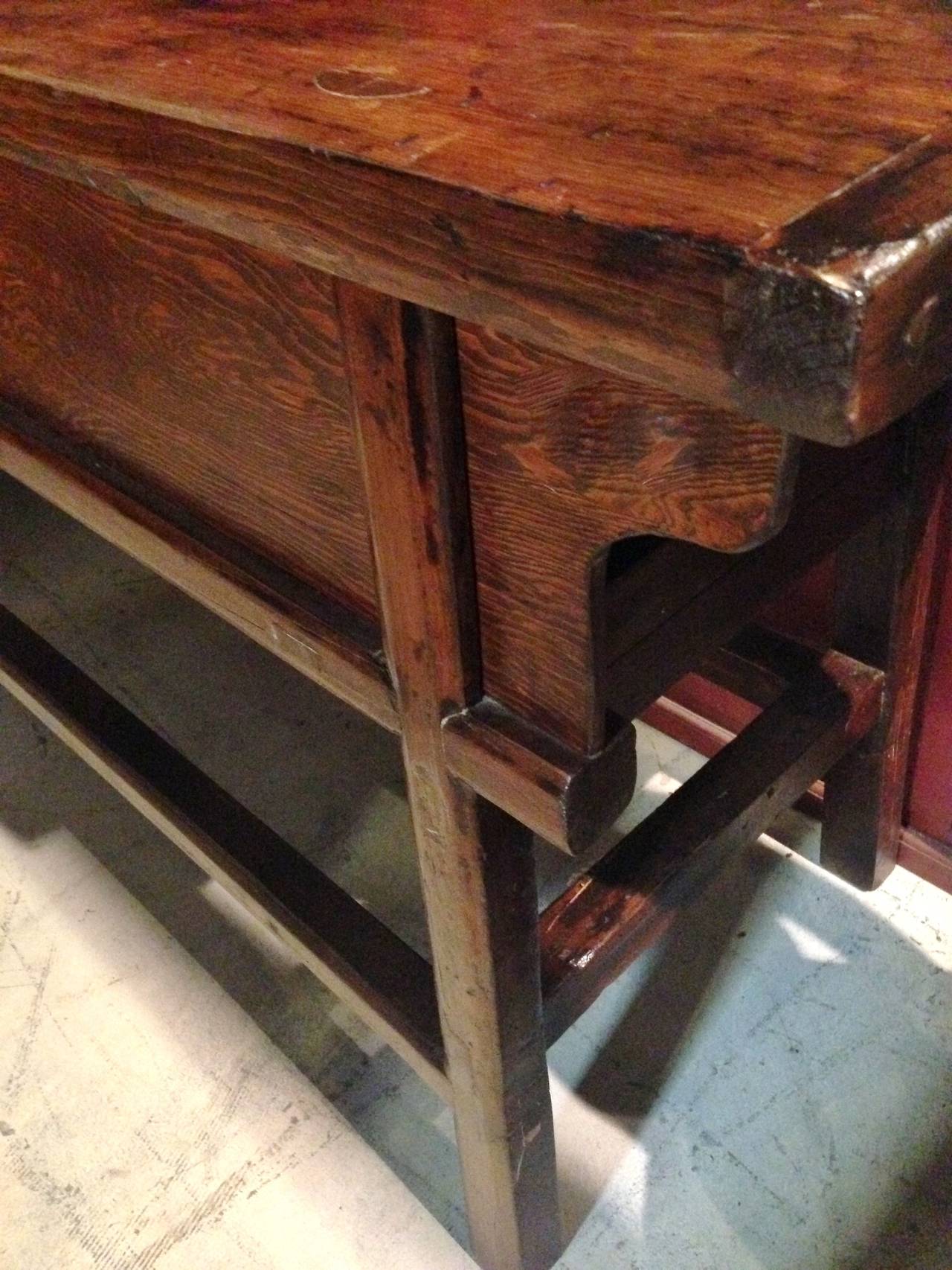Antique Chinese Country Solid Wood Table For Sale 1