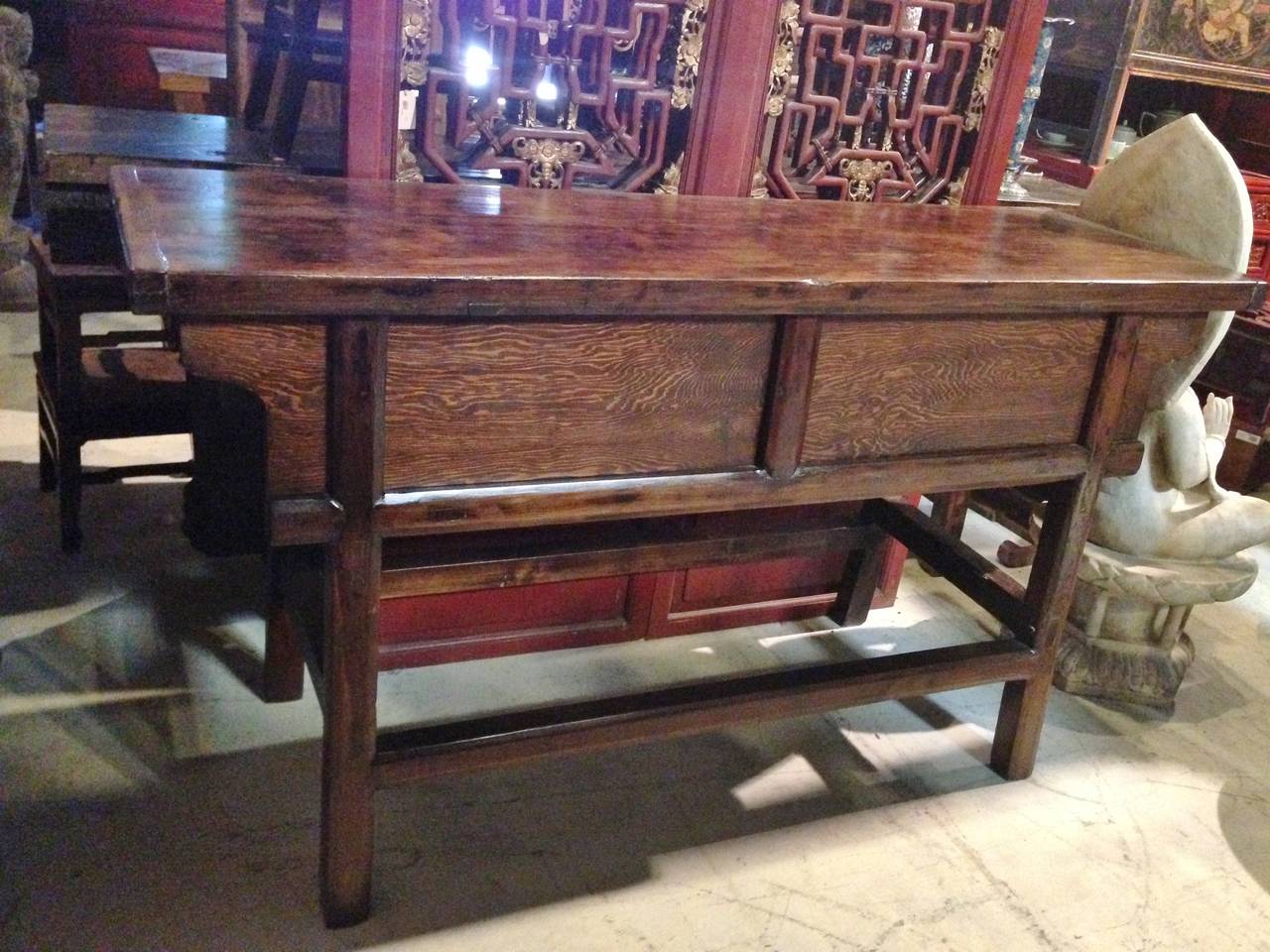 Antique Chinese Country Solid Wood Table For Sale 3