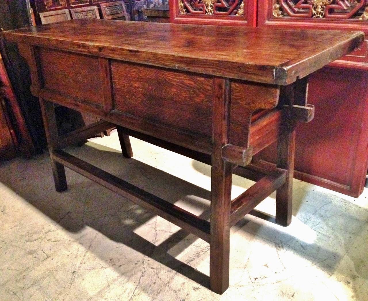 Antique Chinese Country Solid Wood Table For Sale 4