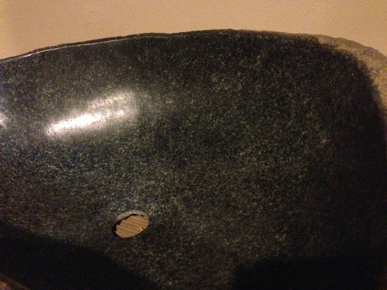 Natural Granite Boulder Stone Sink In Excellent Condition In SOMIS, CA
